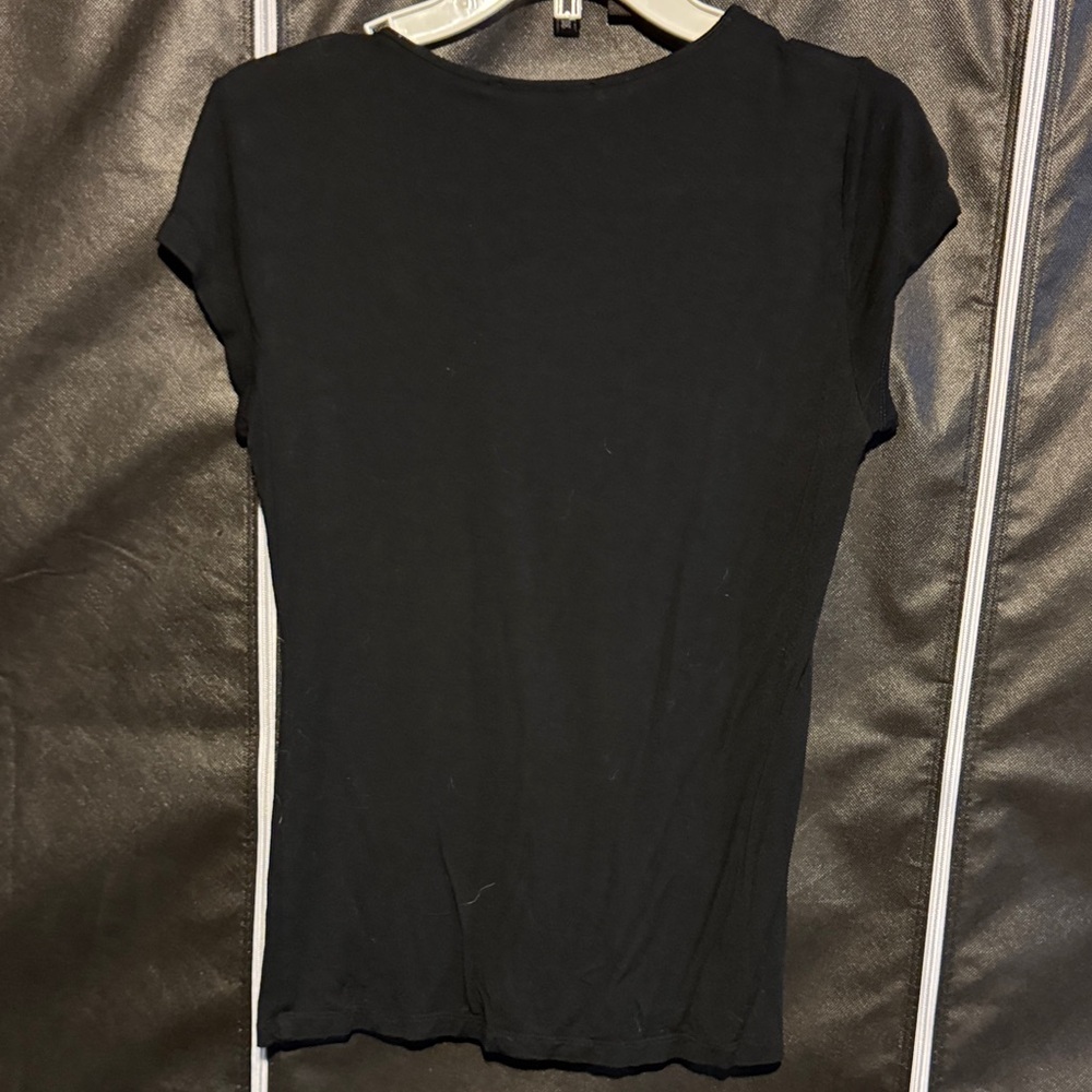 Cable & Gauge Black Pleated Short Sleeve Top - Picture 4 of 4
